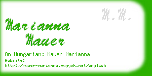 marianna mauer business card